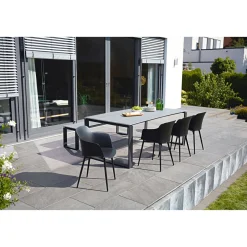 Haveson Gartentisch Madeira grau 210 x 75 x 100 cm