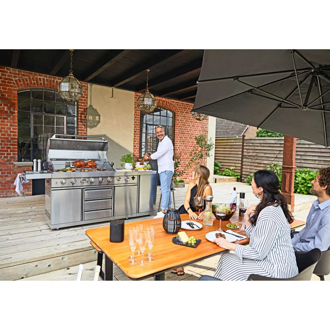 Haveson Gartentisch Montenegro 230 x 74 x 100 cm