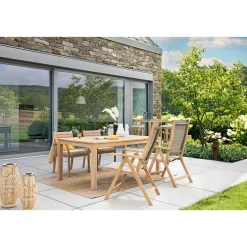 Haveson Gartentisch Mykonos Akazienholz 180 x 75 x 100 cm