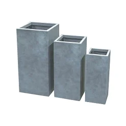 Haveson Pflanzsäule Wiped grey 35 x 35 x 70 cm