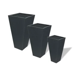 Haveson Pflanztopf Terrazzo konisch-eckig 42 x 42 x 75 cm