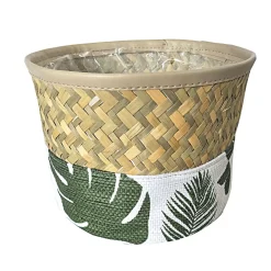Haveson Seegraskorb Monstera 24 x 29 x 24 cm