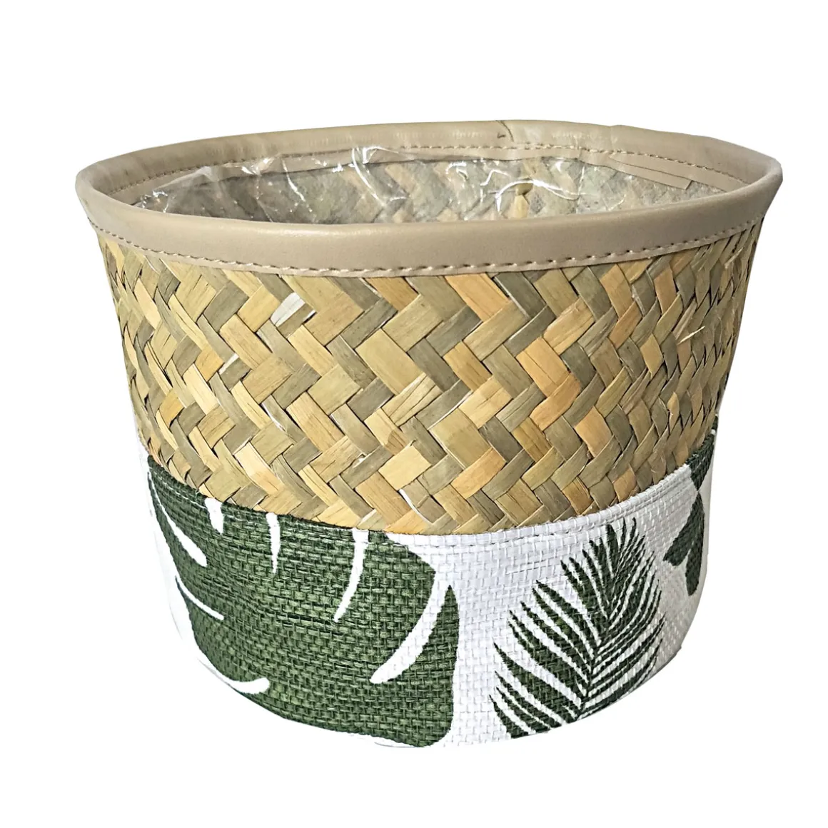 Haveson Seegraskorb Monstera 24 x 29 x 24 cm