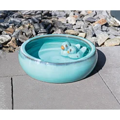 Haveson Vogeltränke Durchmesser 28 x 7,5 cm türkis