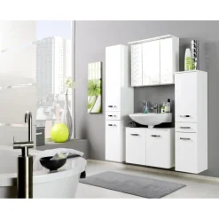 HELD Seitenschrank 30 weiß Hochglanz