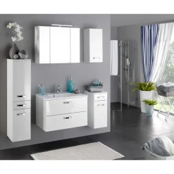 HELD Midischrank 30 graphitgrau-weiß Hochglanz