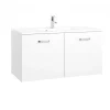HELD Waschtisch 100 weiß Hochglanz 2 T&uumlren