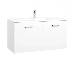 HELD Waschtisch 100 weiß Hochglanz 2 T&uumlren