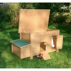 Hühnerstall Florentina 146 x 80 x 74 cm braun