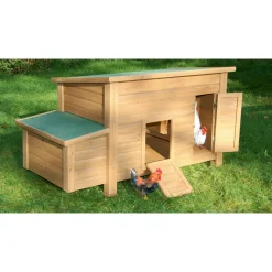 Hühnerstall Florentina 146 x 80 x 74 cm braun