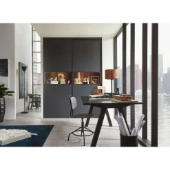 Hibitaro Studio-Schiebetür mit Aluminiumrahmen auf Maß als Durchgangstür