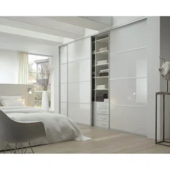 Hibitaro Studio-Schiebetür mit Aluminiumrahmen auf Maß als Schrank- / Nischentür