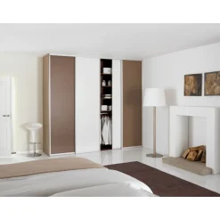 Hibitaro Studio-Schiebetür mit Aluminiumrahmen auf Maß als Schrank- / Nischentür