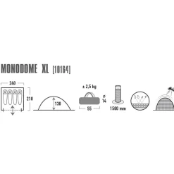 High Peak Zelt Monodome XL blau/grau