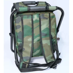 highfeld Camping Stuhl mit Rucksack & Kühlfach camouflage
