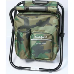 highfeld Camping Stuhl mit Rucksack & Kühlfach camouflage