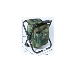 highfeld Camping Stuhl mit Rucksack & Kühlfach camouflage