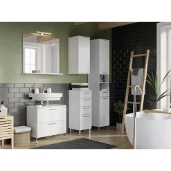 Hängeschrank weiß Front Supermatt 1 Tür 30 x 73 x 32 cm