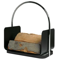 Holzkorb 41 x 50 x 30 cm schwarz/silber