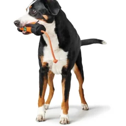 Hunter Trainer Snack-Dummy mit Seil orange-schwarz 34 cm