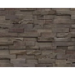 Indo Wandverkleidung Slimwood Hevea Charred 9er-Set