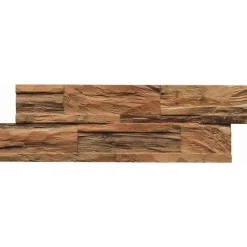 Indo Wandverkleidung Teak Diamond Z-Look 10er-Set