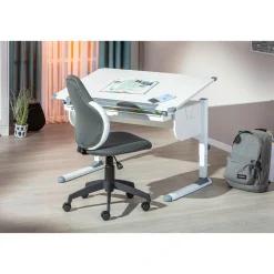 Inter Link Drehstuhl „Jessi“, dunkelgrau-weiß