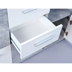 Inter Link FSC Kommode „Flavius“, Beton-weiß, 115x77x30 cm