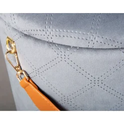 Inter Link Hocker „Nevis“, Samt hellgrau