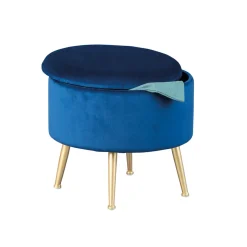 Inter Link Hocker „Willandra“, blau, 41x38x41 cm