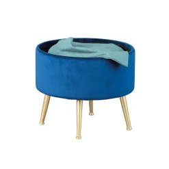 Inter Link Hocker „Willandra“, blau, 41x38x41 cm