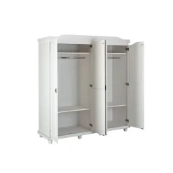 Inter Link Kleiderschrank „Isny“, 4-Türen, Kiefer, weiß