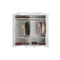 Inter Link Kleiderschrank „Isny“, 4-Türen, Kiefer, weiß