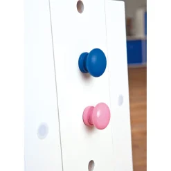 Inter Link Schreibtisch „Baru“, mit Schublade, rosa weiß, 109x90x55 cm