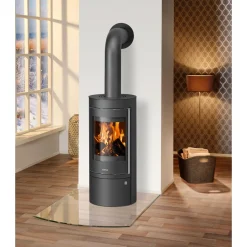 Justus Kaminofen Mino Top 2.0 mit Abdeckplatte Stahl Schwarz