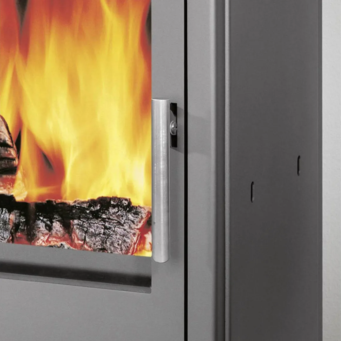 Kaminofen Austin 5 5kW Stahl sw.Kalkstein Cream Anschl. oben 150mm