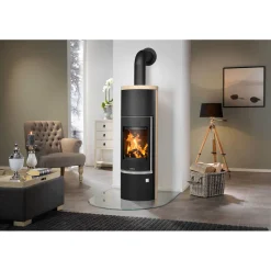 Kaminofen Faro Aqua 2.0 SandsteinKorpus Stahl Schwarz