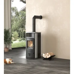 Kaminofen Stockholm 4.0 6,5kW GranitAnschl. oben 150mm