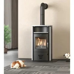 Kaminofen Stockholm 4.0 6,5kW GranitAnschl. oben 150mm