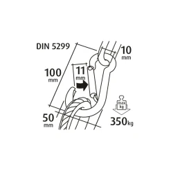 Karabinerhaken 100 x 100 mm