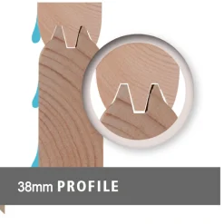 Karibu Blockbohlenhaus Radeburg 1 terragrau mit Anbaudach und Rückwand