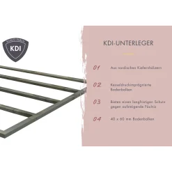 Karibu Saunahaus- Set „Mikka“ terragrau mit Ofen 9 kW Bio ext. Steuerung