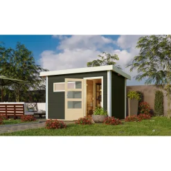 Karibu Saunahaus Skrollan 1 terragrau