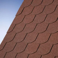 Karibu Dachschindeln Biberschwanz dunkelrot 3 m²