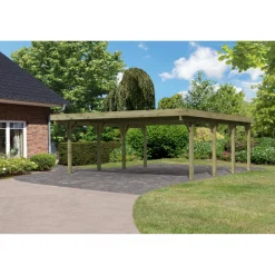 Karibu Doppelcarport Classic 2 Variante A ohne Einfahrtsbogen