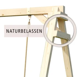 Karibu Doppelschaukel Felix mit Klettergerüst und Rutsche