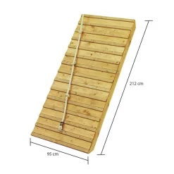 Karibu Fidel inklusive Rampe terragrau Rutsche blau