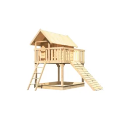 Karibu Fidel und Holzrampe naturbelassen ohne Rutsche