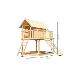 Karibu Fidel und Netzrampe naturbelassen ohne Rutsche