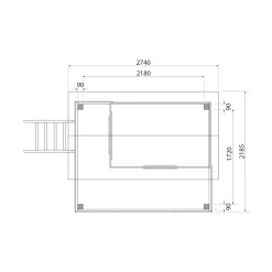 Karibu Fidel und Rutsche terragrau Rutsche blau